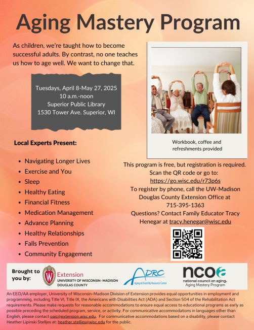 The Aging Mastery Program Flyer